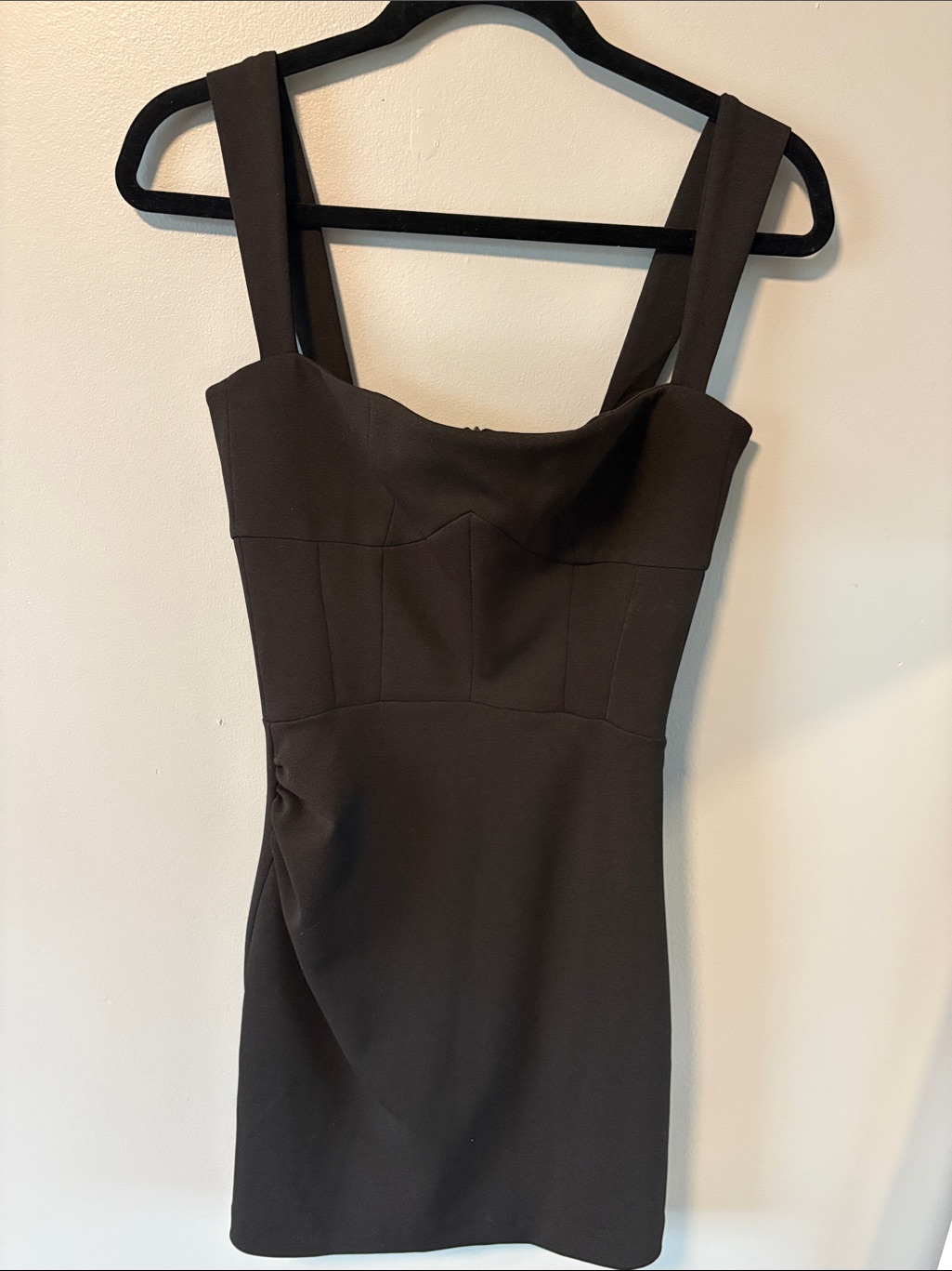 Effie Kats Black Mini Dress Structured Corset Xs Lbd Minimalist — image 2 of 6
